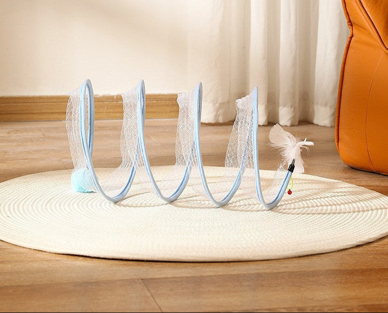 New Pet Supplies Type Cat Tunnel Toy Foldable Channel since Hi Cat Toy Cat Teaser Steel Wire China