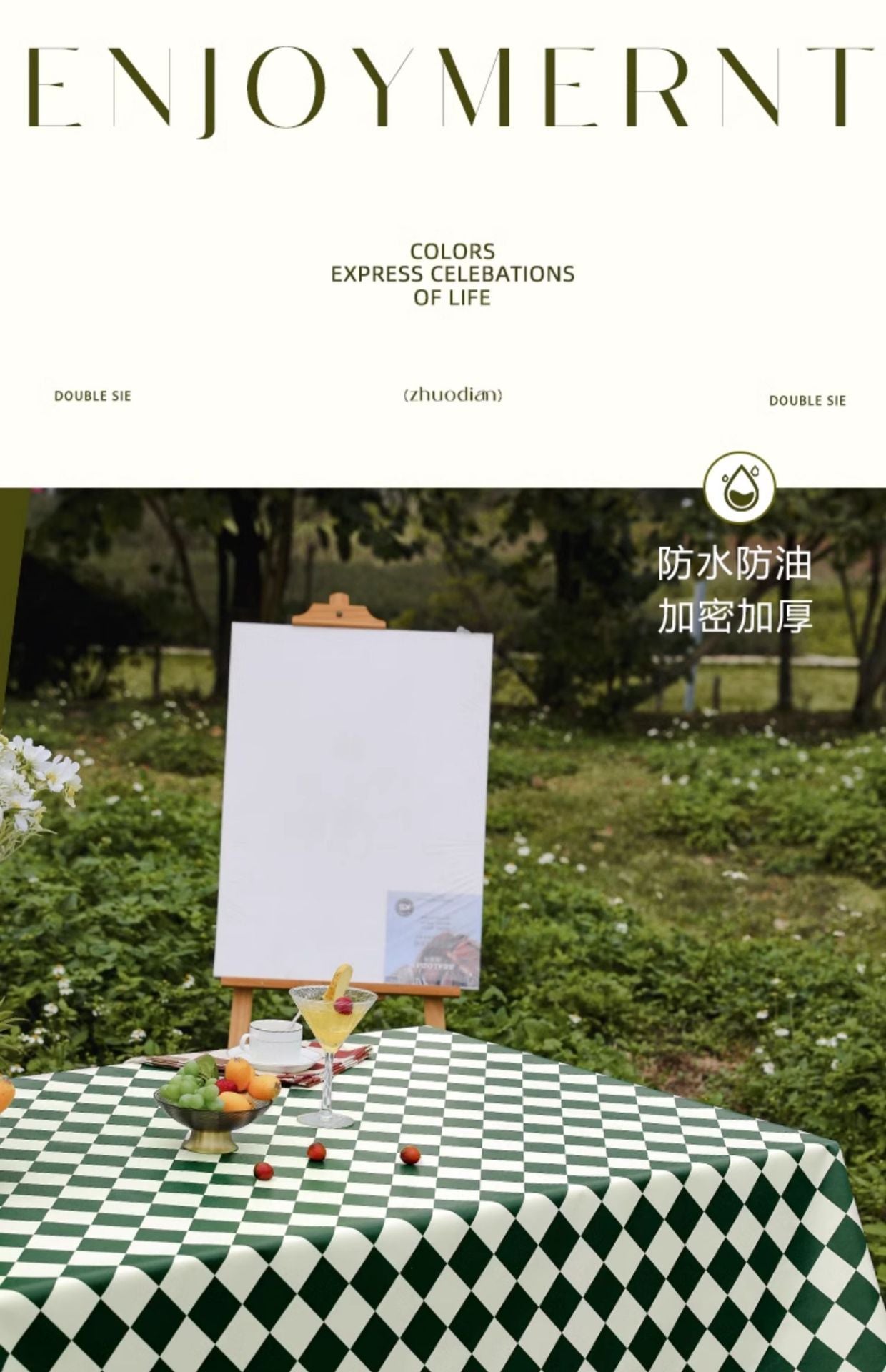 Outdoor Egg Roll Table Tablecloth Camping Picnic Table Mat Outdoor PVC Disposable Tablecloth Stall