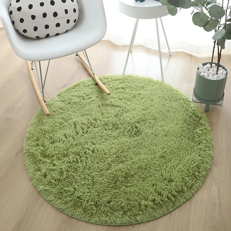 Plush Rugs Round Carpet For Living Room Sofa Foot Pad Fluffy Soft Kids Bedroom Cushion Balcony Hanging Basket Mat