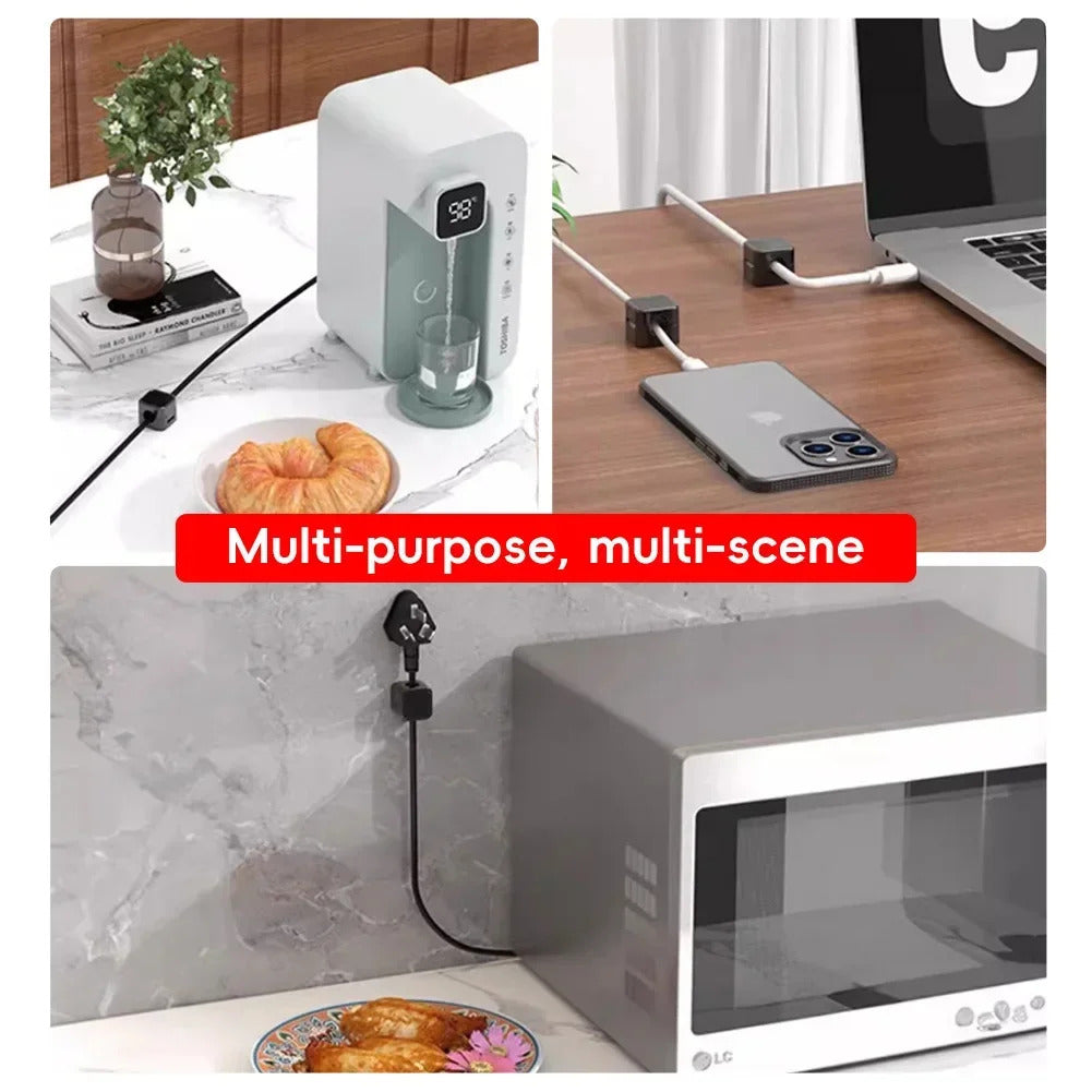 6Pcs Holder Adhesive Wire Keeper Cord Cable Magnetic Cable Clip Charging Cable Organizer for Home Office Under Desk Management