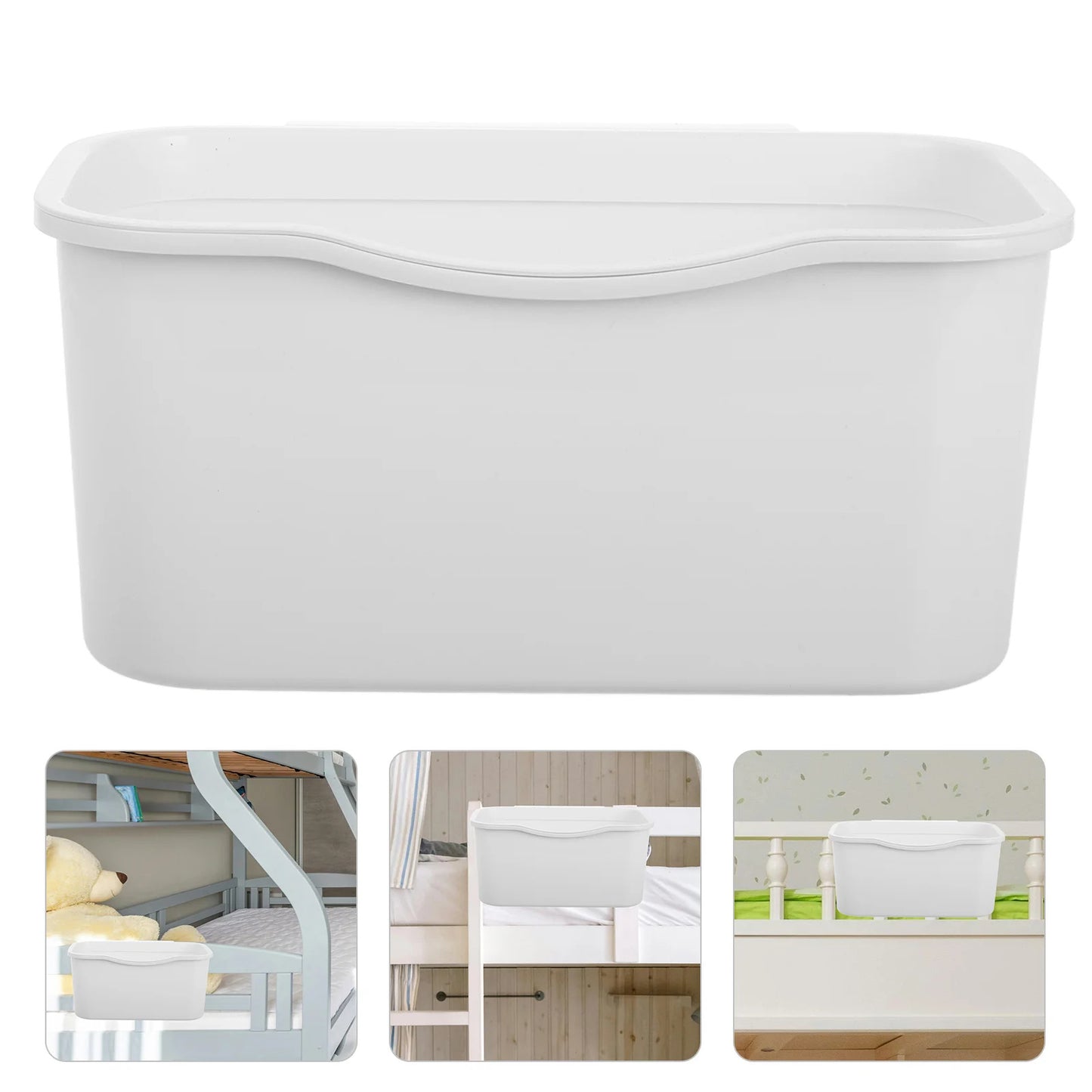 2pcs Bedside Storage Baskets Plastic Bunk Bed Shelves Dorm Room Holder ganizer Space Saving Multifunctional Design Essential