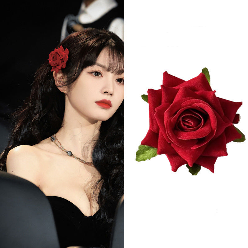 Dai People Dress up Seaside Vacation Plumeria Rubra Barrettes Travel Headdress for Taking Photos Flower Side Clip Small Size Fairy Hairpin