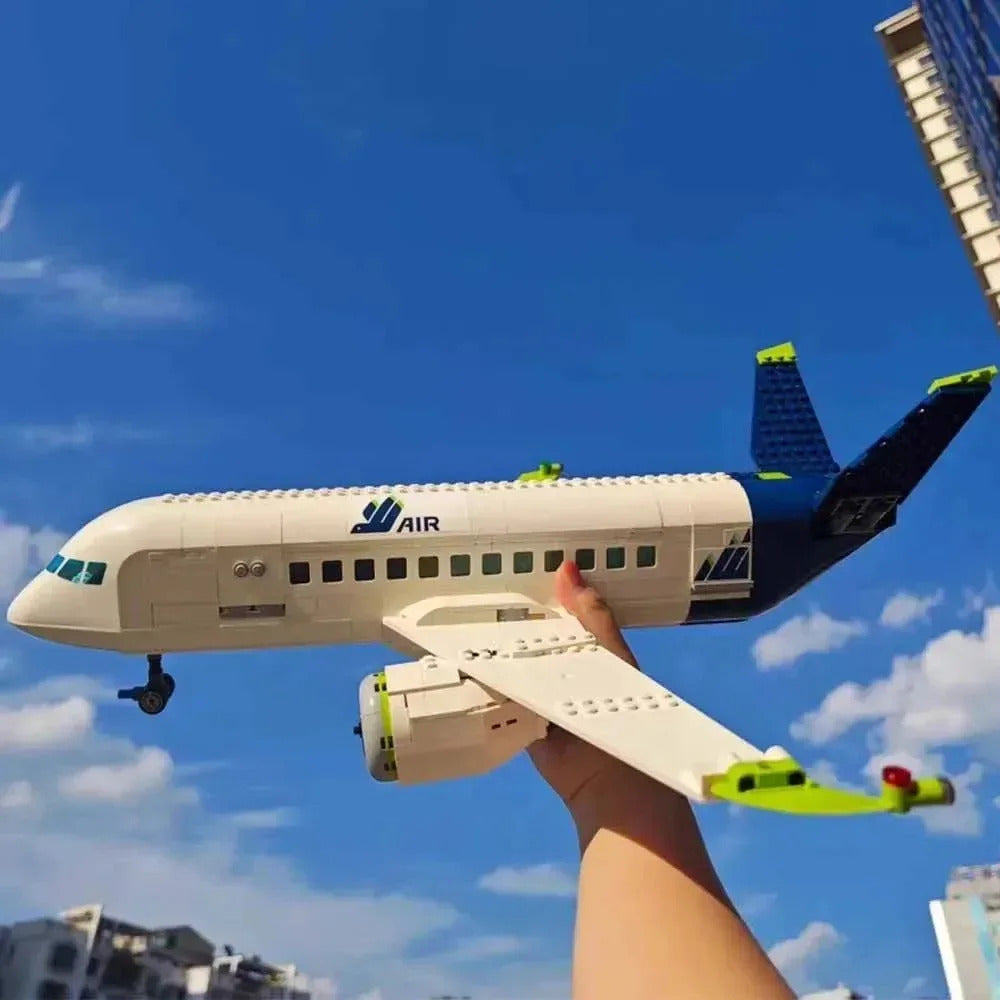 2025 913PCS Passenger Aircraft Building Block Bricks City Series Compatible 60367 Passenger Airplane Large Assembly MOC Toy Gift