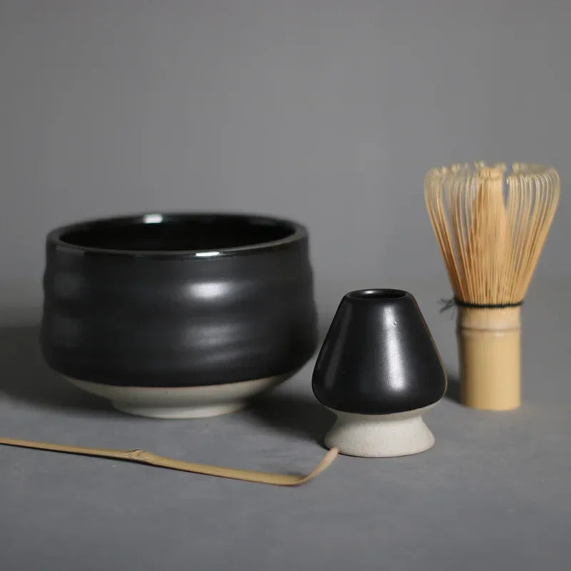 Ceramic glaze Matcha Set Safe Bamboo Whisk Teaspoon Tea Sets Indoor Beverage Shop Tea-making Tools Accessories Birthday Gifts