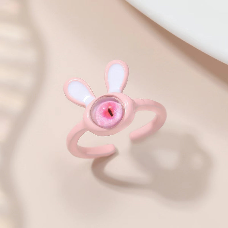 Funny Little Monster Ring Childlike Cute One-Eyed Ins Student Children Girlfriends Couple Gifting New