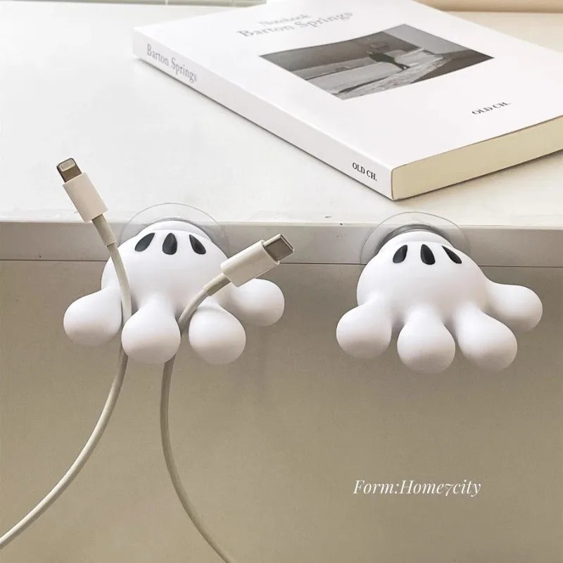Cute Disney Mickey Storage Rack Cute Multifunctional Storage Rack Kawaii Car Adhesive Hook Data Cable Storage Car Hook