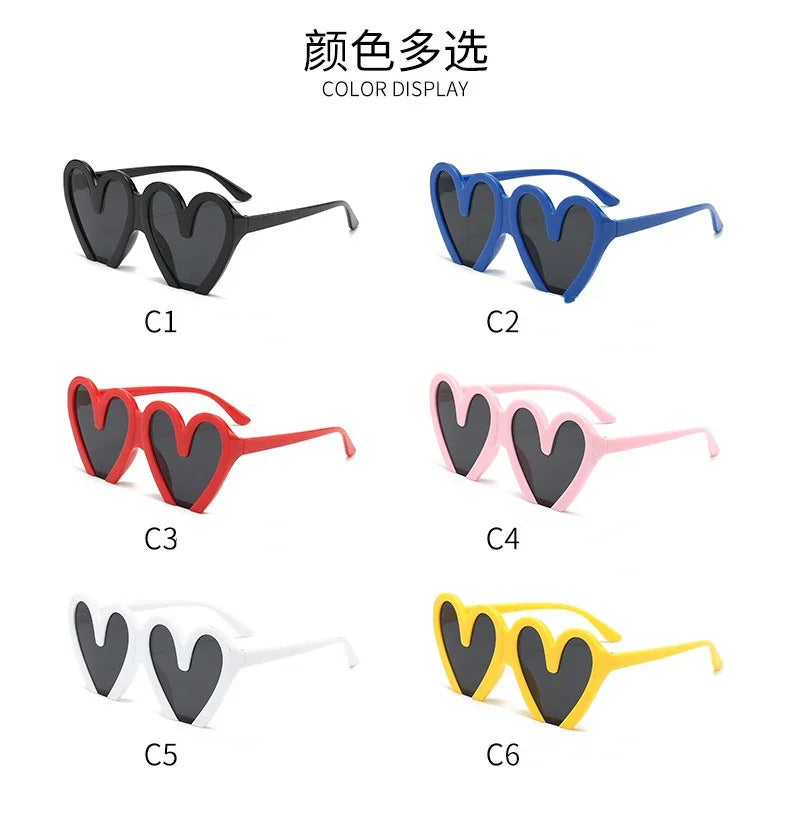 Love Birthday Party Sunglasses Woman Stage Performance Funny Sunglasses Hearts Sweet Fashion Travel Girls Sun Glasses gafas