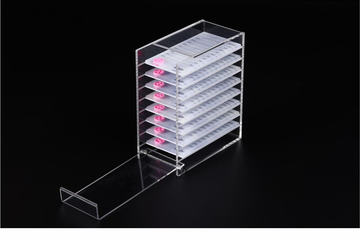 In Stock Grafting Eyelash Storage Box Eight-Layer Eyelash Storage Flower Box Multi-Layer Transparent and Dustproof Eyelash Box Auxiliary Tool