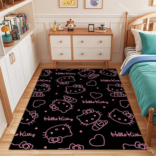 Kawaii Sanrio Hello Kitty Print Carpet for Bed Room Home Decor Children's Crawling Mat Doormat Living Room Rugs Sofa Floor Mat