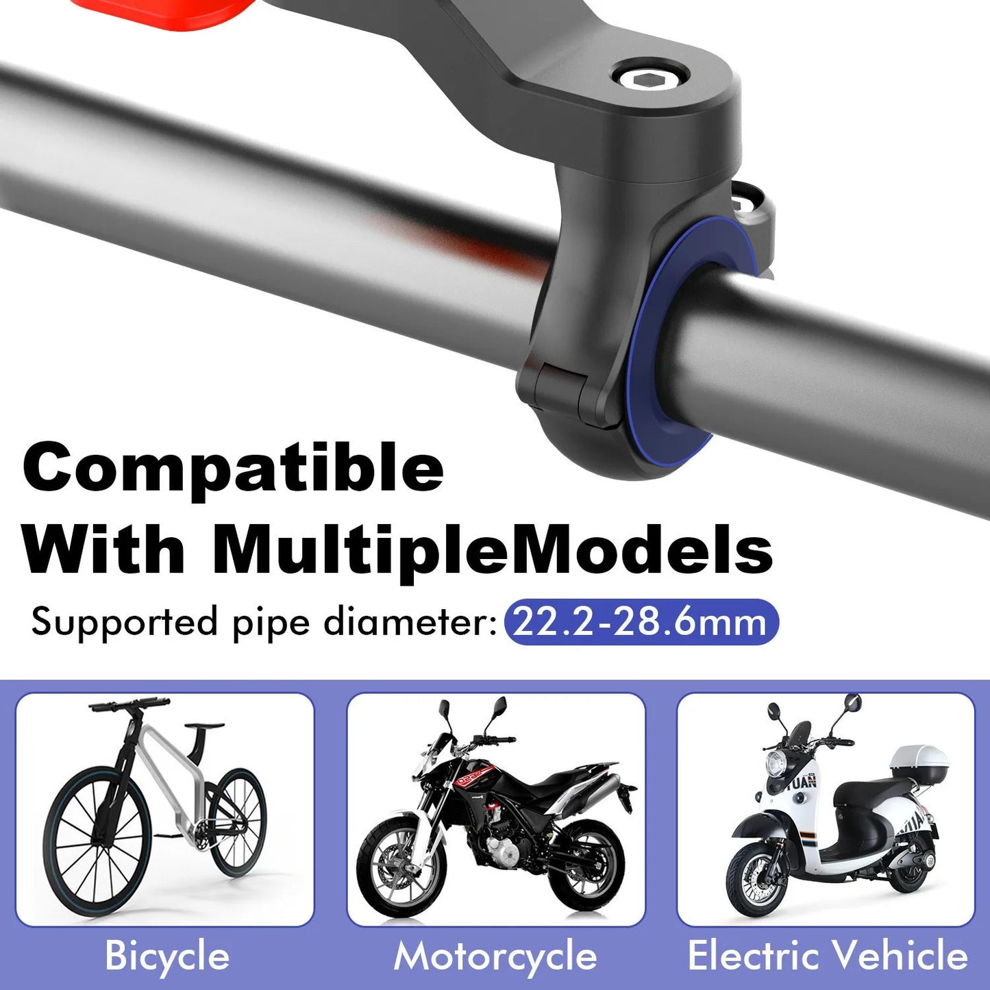 Quadlock Motorcycle Anti Vibration Mount Phone Holder Motorcycle Bracket Moto Electric Scooter Bracket For iPhone Xiaomi Samsung