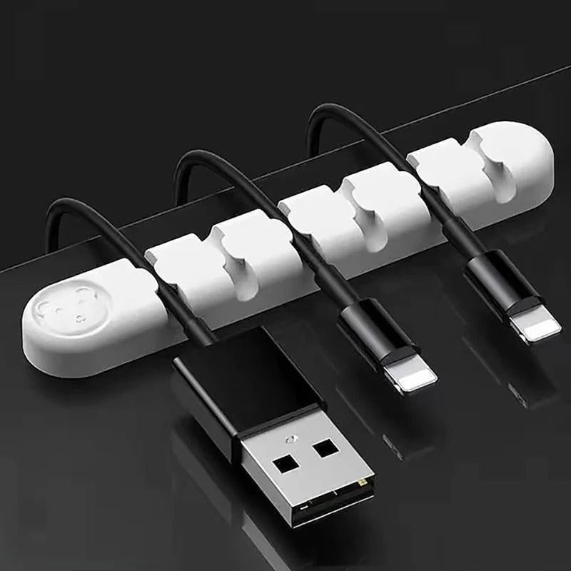 Cable Organizer Silicone USB Data Cable Desktop Management Cable Silicone Clips For Mouse Headphone Earphone Car Wire Holder