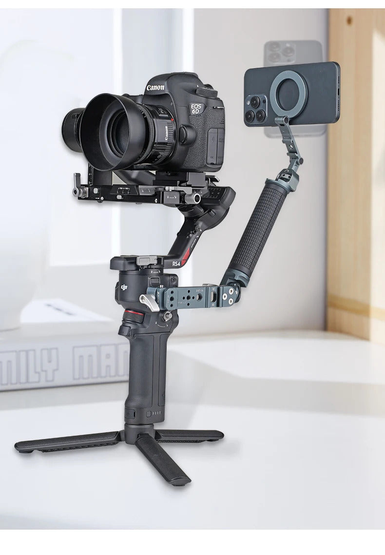 XILETU Foldable Magnetic Phone Holder Camera Rabbit Cage Tripod Universal External Magsafe Accessory for iPhone 15 14 13 12