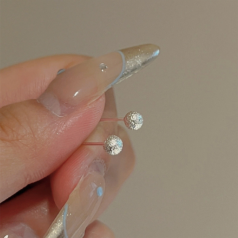 925 Silver Needle Love Butterfly Gravel Fashionable and Versatile Earrings Niche Unique Design Pearl Flower Earrings Earrings