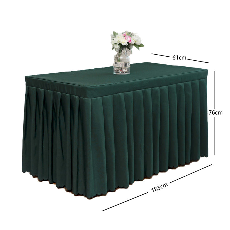 Wholesale Supply Polyester Plain Weave Table Skirt Cover Modern Simple Hotel Banquet Polyester Tablecloth Hotel Restaurant Tablecloth
