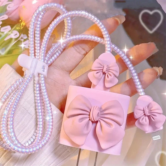 3D New Cable Charger Protection Case For IPhone 15 14 13 Pro Max 18W 20W Original Charger Cable Data Line Wire Spiral Protector