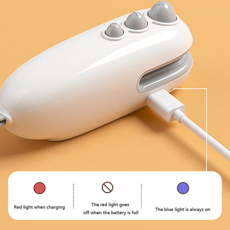 2pcs Mini Sealing Machine USB Rechargeable Heat Sealer Plastic Bag Heat Sealer for Home Travel 2 In 1Multi-function Kitchen Tool