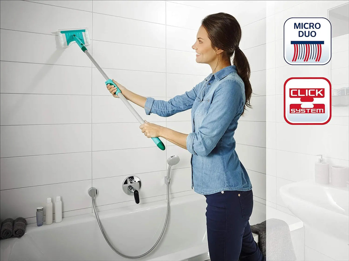 Microfiber Rags Cover for Leifheit Tile and Bathtub Wiper, Flexible Pad, Dry and Wet Usage, Mop Floor Clean Cloths, 3PCs