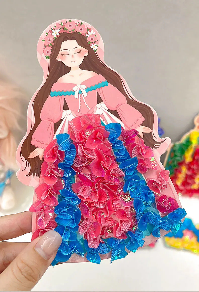 Children's Fabric Art Craze Poke Drawing Craft Toys DIY Creative Puzzle Puncture Painting Poking Sticker For Kids Birthday Gifts