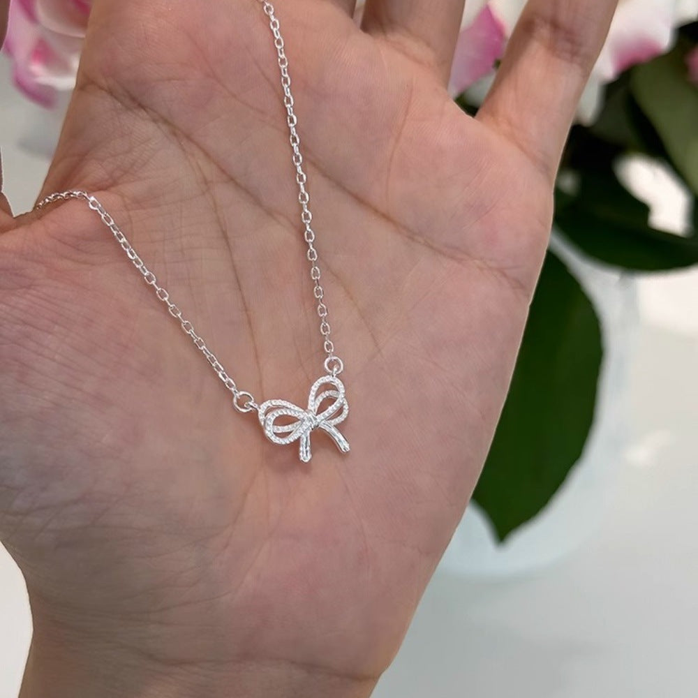 Li Luo New S925Sterling Silver Pearl Necklace Accessory for Women, Non-Fading, High-End Feel, Versatile Spring/Summer Clavicle Chain Wholesale