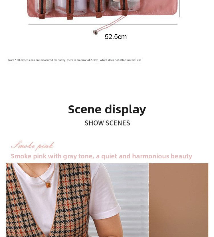 Detachable 4-in-1 Makeup Bag Multifunctional Simple Travel Handheld Foldable Travel Cosmetic Storage Toiletry Bag