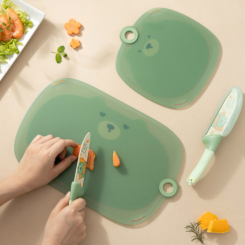 Cute Cutting Board Chopping Board for Fruits Plastic Mildew-Proof Mini Classification Baby Home Small Cutting Board Baby Food Supplement