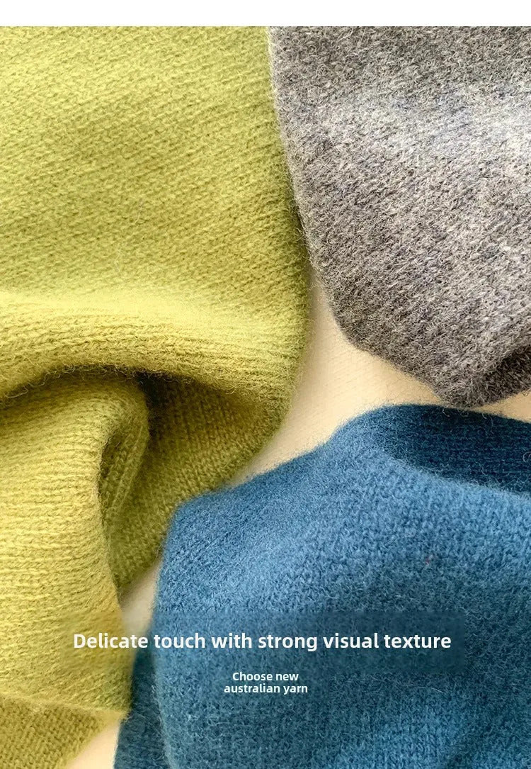 British Korean Triangle Scarf  Niche Wool  Triangular Scarf Women Headscarf Knitted Scarf Multi-functional Warm Knitted Scarf