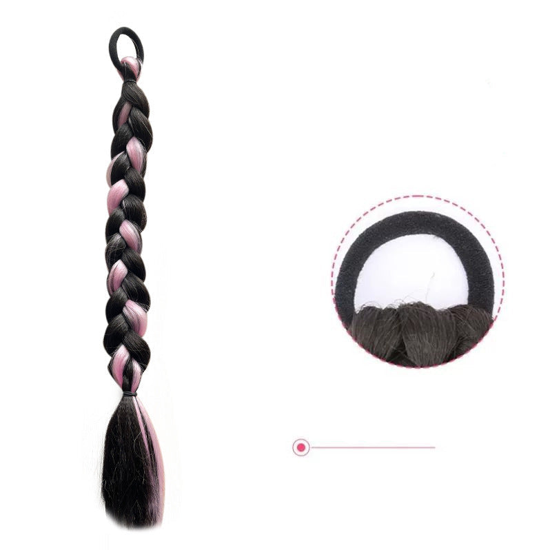 Colorful Ropes Boxing False Braids Hot Girl Sweet Cool Personality High-Temperature Fiber Handmade Braid Dreadlocks Source Factory in Stock Stable