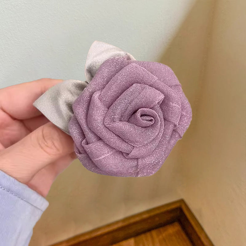 Holiday Organza Flower Barrettes Travel Travel Hair Accessories Atmosphere Clip Duckbill Clip Hairpin Side Clip Headdress