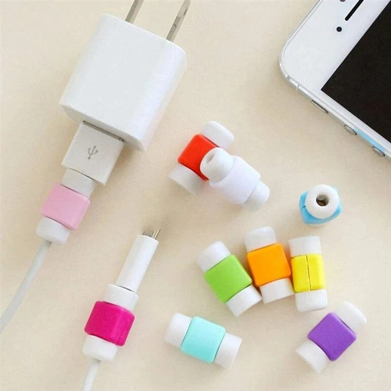 Candy Color Mobile Phone And Computer Data Cable Protective Cover Universal Headphone Charging Cable Protector