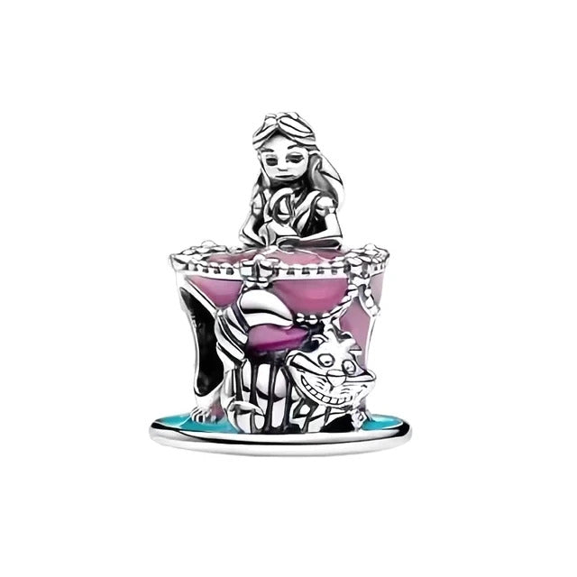 2024 Hot Sale 925 Silver Mermaid Princess Dress Charms DIY Dangle Beads Fit Original Pendant Bracelet Necklace Fashion Jewelry