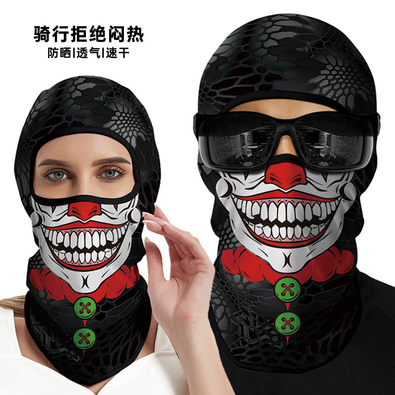 Summer Sun-Proof Headgear Men's and Women's Outdoor Motorcycle Riding Helmet Lining Headgear Fishing Funny Facekini Face Protection Face Mask