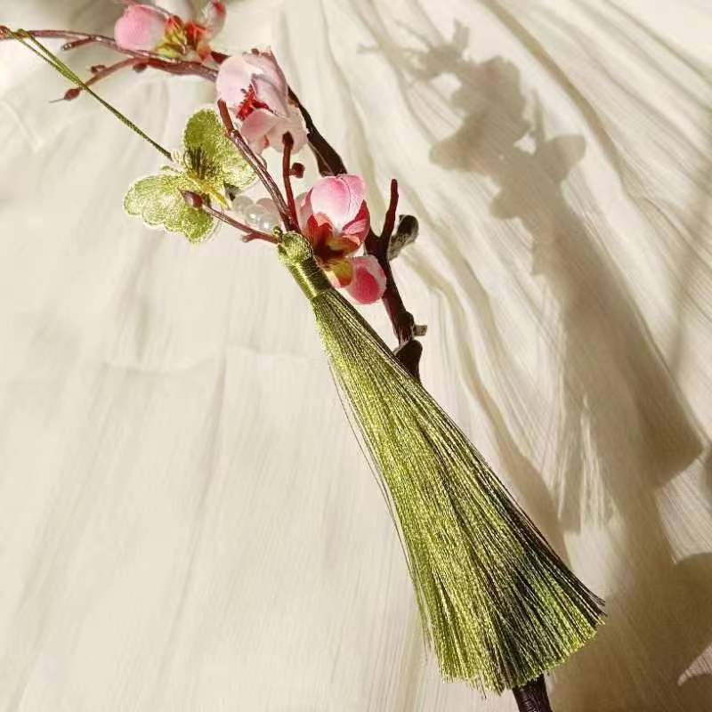 Ancient Style New 22-Color Embroidery Butterfly Tassel Hanfu Horse-Face Skirt National Style Children's Clothing Small Tassel Decorative Pendant