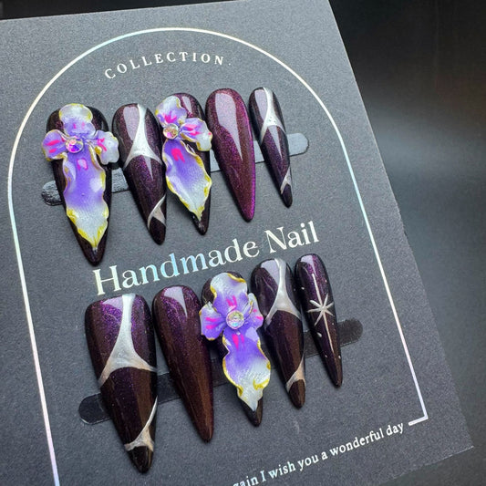 Cat Eye Carved Personalized Wearable Nail Tips Unique Hot Girl Style High-end Nail Stickers Cross-border European and American Wholesale