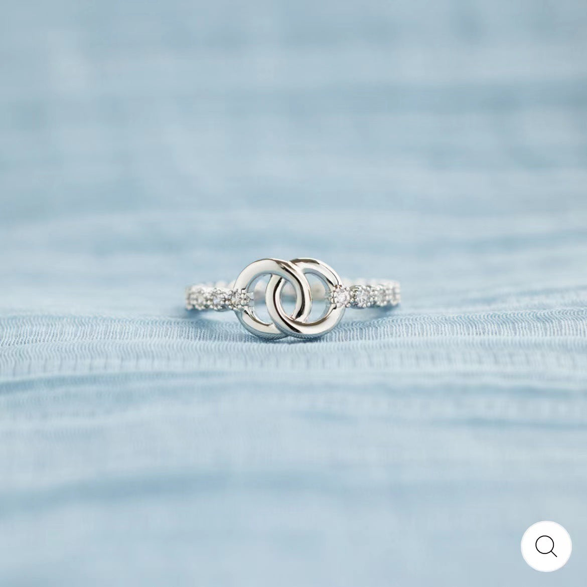 Cross-Border Jewelry European and American Fashion Women's Double Ring Ring Personality Internet Celebrity Hollow Round Opening Adjustable Index Finger Ring