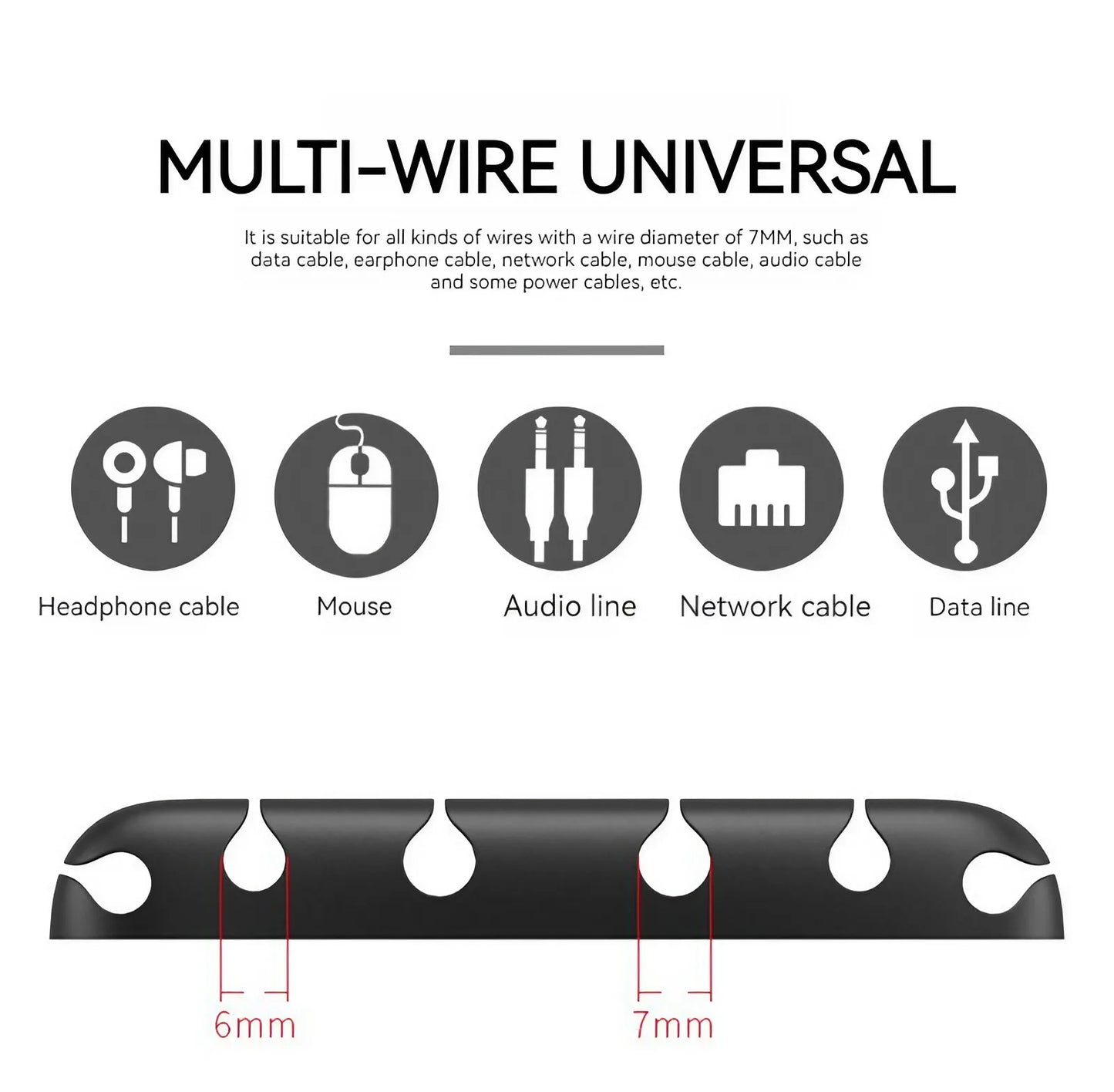 Cable Organizer Feel Free To Stick Multi-function Desktop USB Cable Organizer Wire Winder Silicone Tie Fixer Wire Management