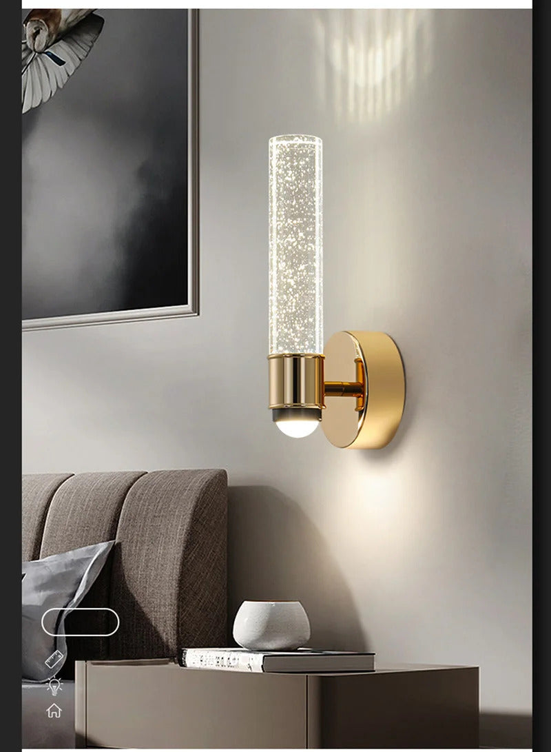 Modern Bubble Crystal Wall Lamps LED Wall Sconces Living Room Bedroom Bathroom Corridor Aisle Indoor Decor Home Hanging Lights