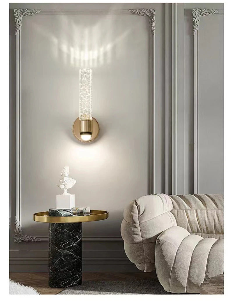 Modern Bubble Crystal Wall Lamps LED Wall Sconces Living Room Bedroom Bathroom Corridor Aisle Indoor Decor Home Hanging Lights