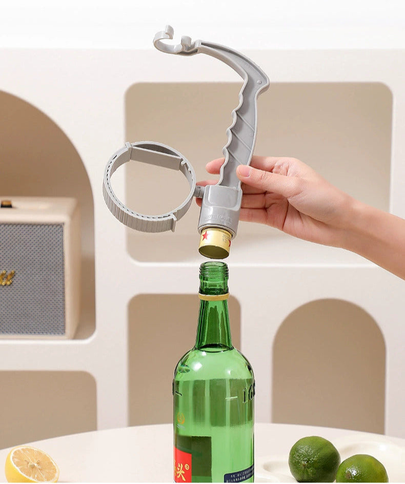 Creative Beverage Bottle Pourer Handle Adjustable Control Pouring Speed Rack Built-in Bottle Opener Beverage Pouring Rack