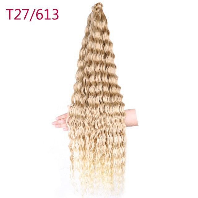 Foreign Trade Wig Crochet Hair Chemical Fiber Hair Bundle Deep Wave Twist Hair Cross-Border Ladies Dreadlocks Woven