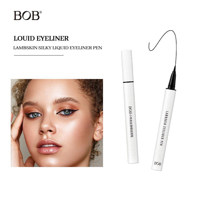 Cross-Border Exclusive BOB Lambskin Silky Eyeliner Pen Waterproof Smudge-Proof Long-Lasting Ultra-Fine Quick-Dry Eyeliner Makeup