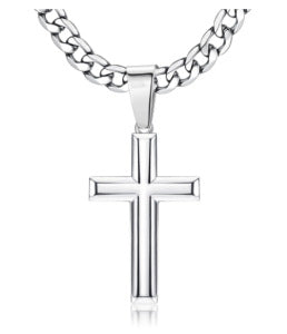 Amazon TK Hot-Selling OT Buckle Square Cross Necklace for Women Copper Plated 14K Gold Paperclip Necklace Yiwu In Stock