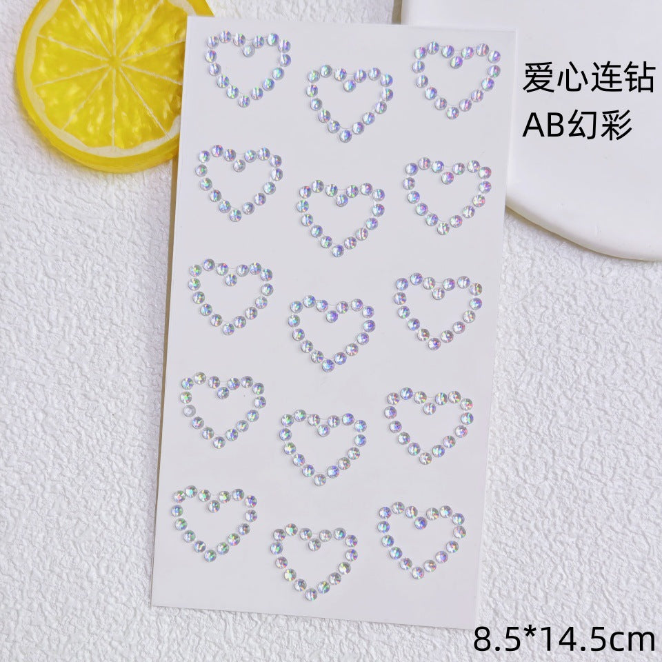 Glitter Gradient Butterfly Wing Tattoo Eye Corner Face Stickers Children's Eye Makeup DIY Stickers Fish Scale Performance Catwalk