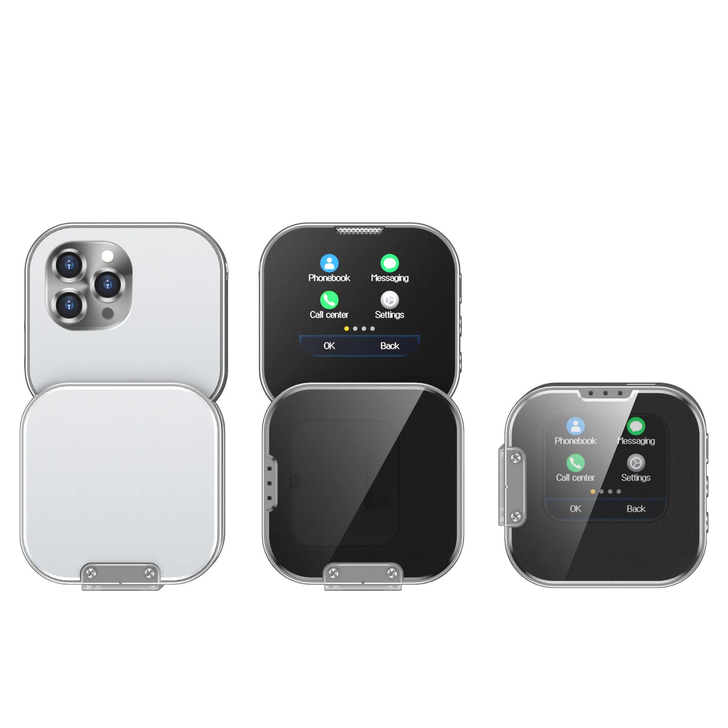 SERVO i19 Rotate Small Box Touch Mobile Phone 2SIM Standby Magic Voice Bluetooth Sync Music Torch Mini Rotation Cellphone Type-C