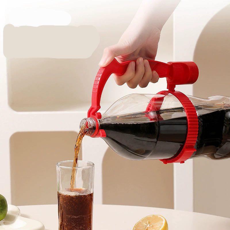 Creative Beverage Bottle Pourer Handle Adjustable Control Pouring Speed Rack Built-in Bottle Opener Beverage Pouring Rack