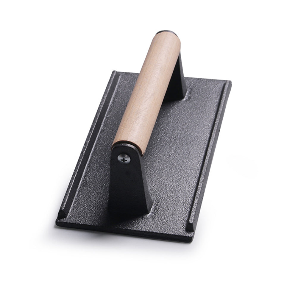 Universal Rectangular Meat Press Heavy-Duty Steak Burger Press With Handle BBQ Cooking Tool High Temperature Resistance