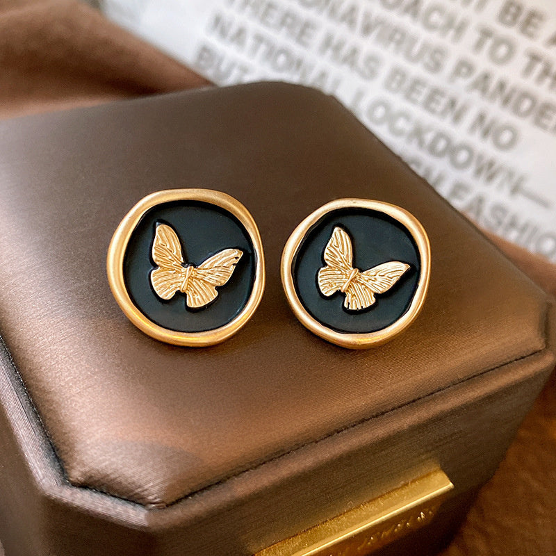 Vintage Earrings Fashion Versatile Ear Jewelry Niche Light Luxury High-end Accessories
