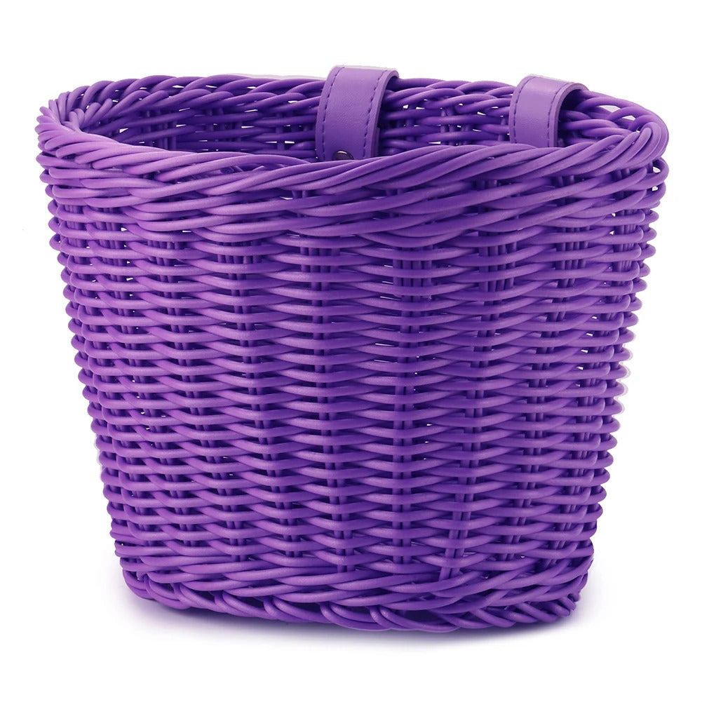 Bicycle Front Basket Adjustable Traditional Bicycle Basket Waterproof Hand Woven Bike Basket Vintage Gift for Colleagues Friends