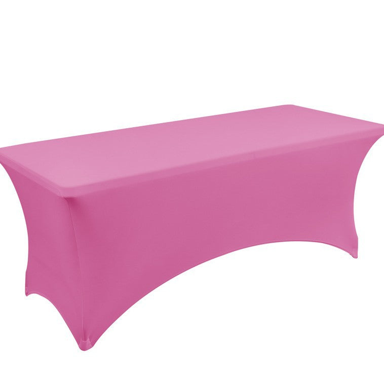 Elastic 6FT Rectangular Table Cover Full Coverage Tablecloth Outdoor Wedding Banquet Event Cocktail Fan-shaped Tablecloth Table Cover