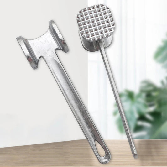 Meat Tenderizer Hammer 19cm Household Aluminum Alloy Steak Metal Mallet Kitchen Tool Heavy Duty Durable Double-Sided Tenderizer