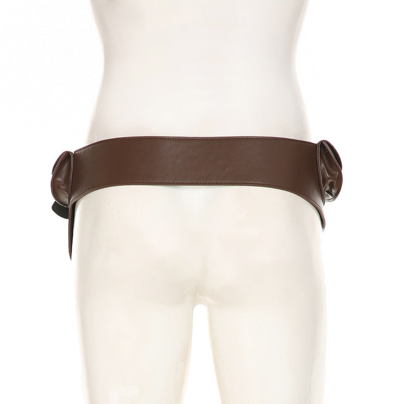 Wish Cross-Border Retro Mini Oval Bag Rivet Punching Belt Hot Girl Fashion Personality Waist Bag Wear Accessory